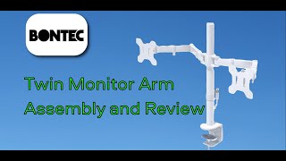 Bontec Twin Monitor Arms  Review and Assembly [upl. by Angelo536]