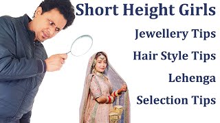 Short Height Girl  Jewellery Selection Bridal Lehenga and Hair Style  Wedding Tips [upl. by Leval265]