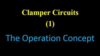 Clamper Circuits 1 The operation Concept [upl. by Malamut508]