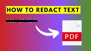 How to Redact Text From a PDF Using Adobe Acrobat Pro DC [upl. by Jephthah]