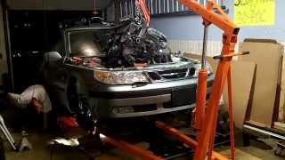 2000 Saab 95 engine removal through top [upl. by Abigale]