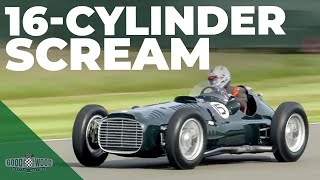 Incredible BRM with a V16 ENGINE sounds amazing at Goodwood  Revival 2023 [upl. by Luamaj]