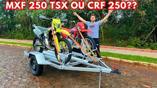 MXF 250 TSX OU CRF 250F  TESTANDO AS 2 NA PRÃTICA VEJA ANTES DE COMPRAR [upl. by Naivat809]