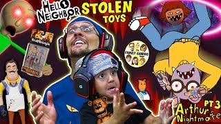 HELLO NEIGHBOR TOYS stolen by Crazy Cartoon Escape His House  Get Them Back FGTEEV Challenge [upl. by Novihs]