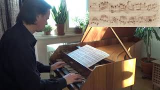 J S Bach  Invention 2 in c minor BWV 773 with scrolling score [upl. by Tichonn]