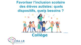 Autisme et inclusion scolaire  College [upl. by Coe]