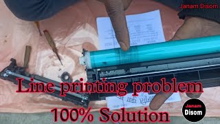 Line printing on page problem 100 Solution HP LaserJet printer 88A Cartridge [upl. by Nevek837]