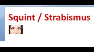 Ophthalmology 353 Strabismus Squint Why does it happen Basic concepts Eye Movement Define [upl. by Rushing]