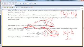 MA 381 Section 62 Functions of a Random Variable Part 2 [upl. by Sisco456]