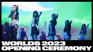 Worlds 2023 Finals Opening Ceremony Presented by Mastercard ft NewJeans HEARTSTEEL and More [upl. by Sedlik603]