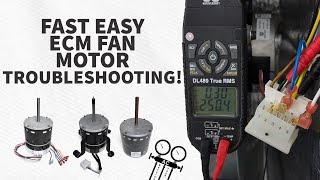 Fast Easy ECM FAN MOTOR Troubleshooting ECM Blower Motors with Spade Terminals [upl. by Robbert675]