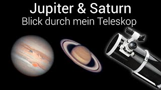 Jupiter amp Saturn  Blick durch mein Teleskop [upl. by Novej770]