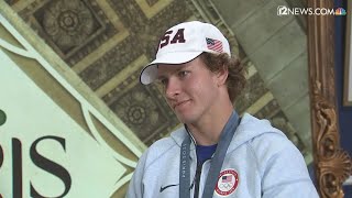 Mesas Jagger Eaton talks about whats next after winning silver medal in Paris [upl. by Jenni]