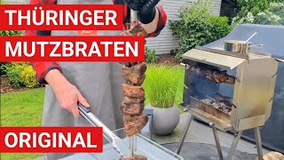 ♨️ GRILLBLITZ Mutzbraten Thüringer Art Original Rezept Mutzbratengrill Drehspieß Rotisserie Grill [upl. by Artsa]