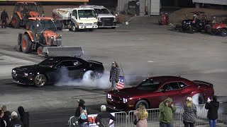 Demon 170 vs Redeye Hellcat  drag race [upl. by Eniladam]