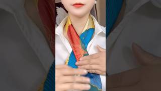 stylish scarf ideas scarfstyles scarftie scarftutorial shorts [upl. by Aaberg]