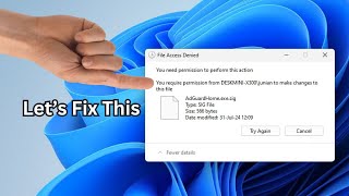 Fixing quotYou require permission from ADMIN to make changes to this filequot Windows problem [upl. by Arliene]