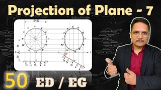 7  Projection of Plane Basics Drawing Process amp Solved Example Explained in Engineering Drawing [upl. by Koah]