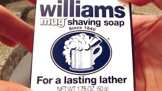 Williams Mug Shaving Soap  Lather Review [upl. by Iosep775]