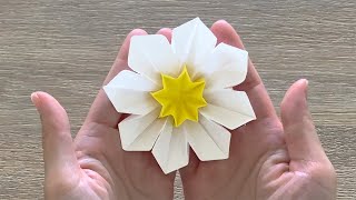 Origami Paper Daisy Flower StepbyStep Tutorial [upl. by Alyose775]