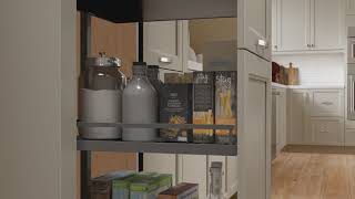 Tall Pantry Pullout with Matte Charcoal Interior [upl. by Natsreik740]