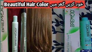 I coloured BLACK hair to BROWN hair WITHOUT BLEACH at home ✨ Bremod Hair color [upl. by Tecu]