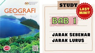 STUDY LAST MINIT GEOGRAFI TINGKATAN 2 BAB 1 13 Menentukan Jarak Sebenar Menggunakan Skala [upl. by Atir]