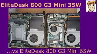 HP EliteDesk 800 G3 Mini 35W vs 65W [upl. by Stouffer]