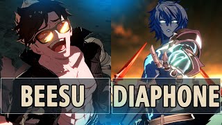 GBVSR Beesu Belial Vs Diaphone Lucilius  High Level Gameplay [upl. by Akinet]