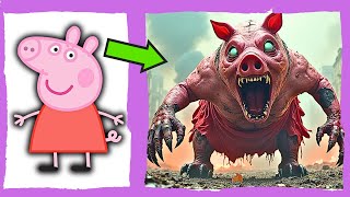 Peppa Pigs Horrifying Zombie Transformation  AI Apocalypse Zombie Peppa Pig [upl. by Trinl]