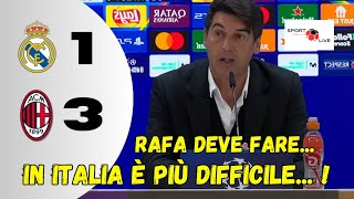 REAL MADRIDMILAN 13 P FONSECA nel post gara Sentite le sue dichiarazioni [upl. by Yraht]