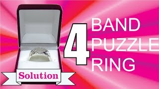 Solution for 4 Band Puzzle Ring from Puzzle Master Wire Puzzles [upl. by Mommy]