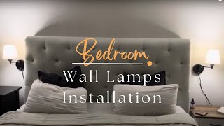 DIY How to Install Stylish Bedside Dimmable Wall Lights with USB amp Swing Arm Installation Demo [upl. by Faustus]