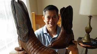 Care for Lucchese Caiman Skin Boots Quick and Easy [upl. by Lehcsreh]