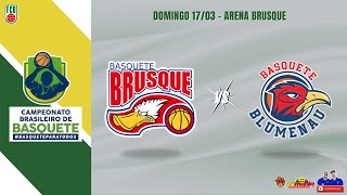 Basquete Brusque x Basquete Blumenau  Campeonato Brasileiro de Basquete 2024  AO VIVO [upl. by Doralin]