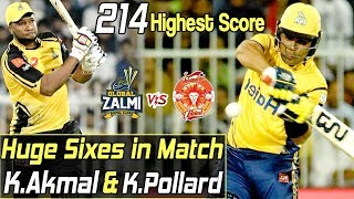 Kamran Akmal amp Kieron Pollard huge sixes  Peshawar Zalmi vs Islamabad United  PSLM1G1 [upl. by Martinez]