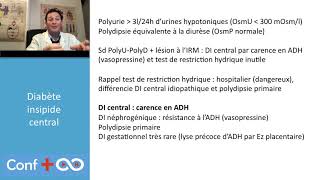 Adénome hypophysaire un mot sur le diabète insipide  Topo CONF [upl. by Alyled]