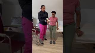 Ambulate with gait belt to the wheel chair cna skill [upl. by Hsima361]