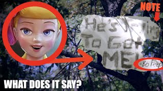 BO PEEP LEFT ME A NOTE IN REAL LIFE Toy Story 4 [upl. by Butte]