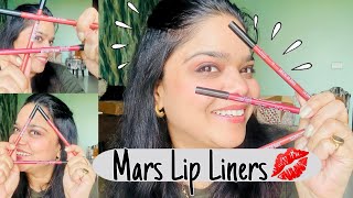 Mars lip liner review  Affordable lip liners  Madhuri Sharma [upl. by Issiah]