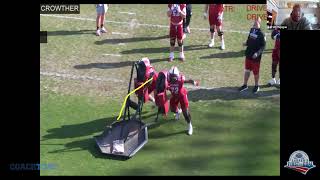 NC State OL coach Garrett Tujague  Drilling Gallop Technique Crowther Sled [upl. by Ijok]