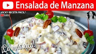 ENSALADA DE MANZANA  VickyRecetaFacil [upl. by Dominga]