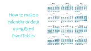 Using Excel PivotTables to create a calendar [upl. by Nosoj]