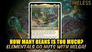 New Beans Energy Slayer With Helga and Elementals  Timeless BO3 Ranked  MTG Arena [upl. by Loferski]