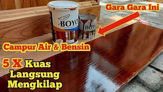 CARA FINISHING KAYU PAKAI POLITUR CAP BOYO  CARA POLITUR CEPAT DAN MUDAH  RIAN MEBEL [upl. by Botti]