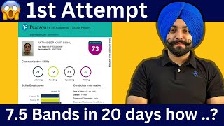 PTE exam review 73 Scores in 20 days how to get 75 bands best tips  Gurwinder Sir [upl. by Anaujd]