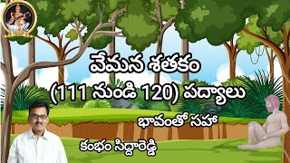 Vemana Shatakam 111 to 120 Padyalu [upl. by Dorolisa]