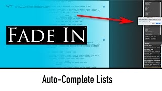 How to use AutocompleteLists in Fade In [upl. by Hiasi]