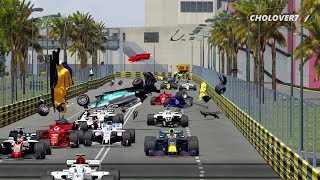 Automobilista Formula 1 Crashes 24 NO MUSIC [upl. by Asihtal]