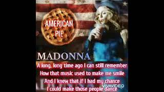 American Pie  lyrics 2000  Madonna [upl. by Cindra]